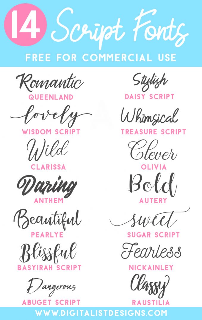 Free script fonts for commercial use | Instantly download amazing script fonts to use for all your creative projects to sell |